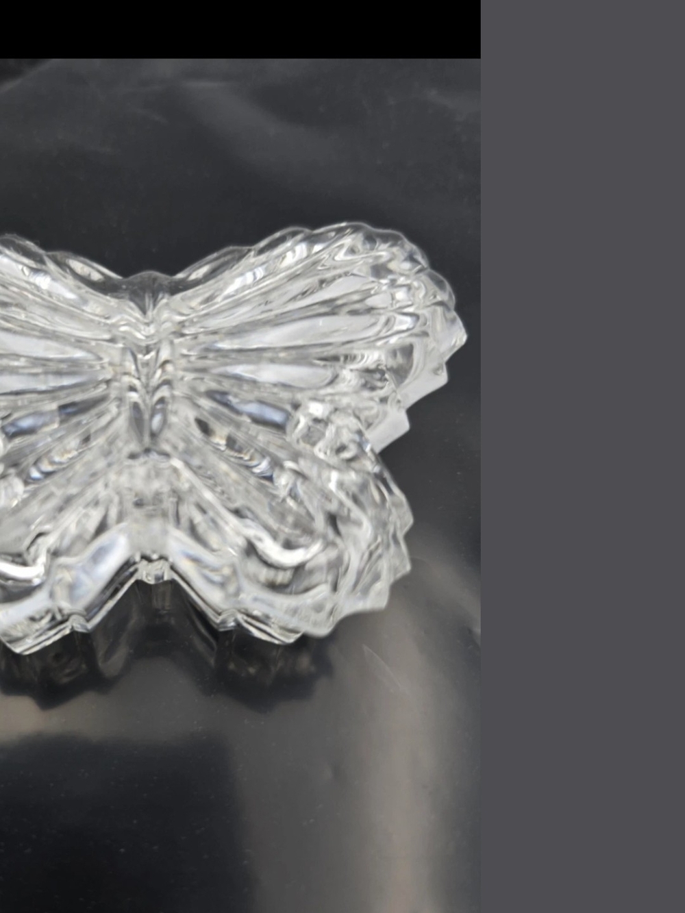Clear Glass Butterfly Accent Figurine - Decorative Home Accent